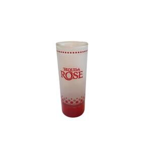 Tequila Rose White Frosted Red Shot Glass 4"